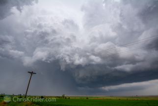 We had trouble keeping up with the storm but pursued it north of McCook.