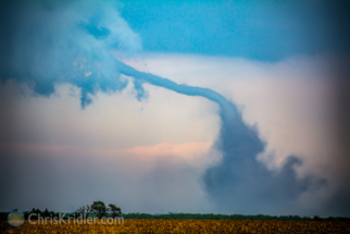 A slightly closer look at the roping tornado.