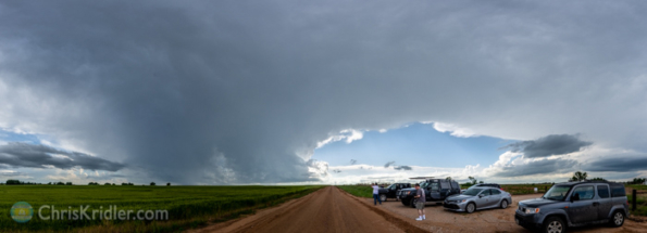 It's fun to chase with friends. We got on a storm near Alva, Oklahoma.