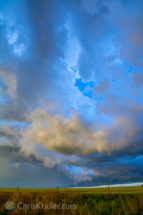 At last, amazing blues lit up the clouds.