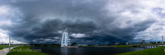 The storm didn't have a distinct shelf, but it contained strong winds.