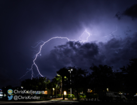 In Viera, Florida, the lightning made for quite a show.