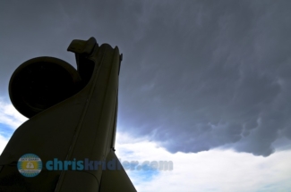 Carhenge detail and stormy sky on May 25.