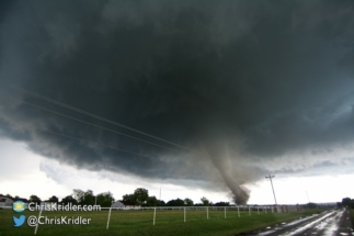 Stunning mesocyclone and destructive tornado.