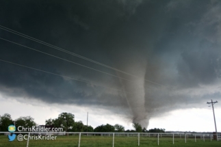 A closer look shows the dust envelope around the funnel.