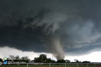 The tornado continues its destructive path.