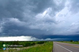 A second funnel began to form to the right of the first.