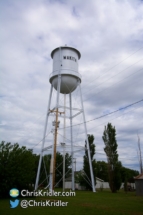 The Wakita water tower appears in a great aerial shot in the movie "Twister."