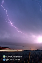 Lightning in the storm.