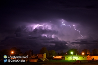 At the town of Sutherland, Nebraska, here's more lightning.