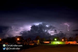 Here's a slightly wider shot of the storm at Sutherland, Nebraska.