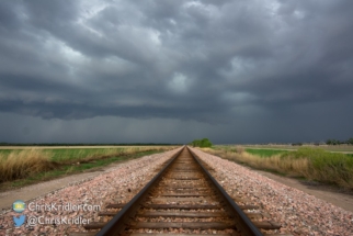 I loved the tracks stretching to the storm.