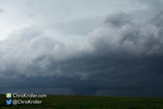 The apparent funnel was wrapped up in precipitation.