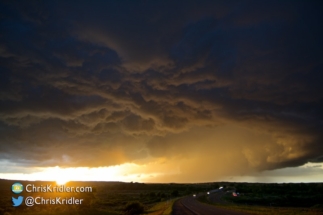 More wild colors in the sunset and storm.