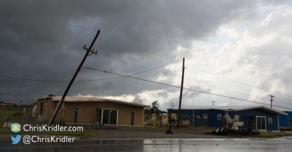 Power lines were downed and metal buildings especially hard hit.