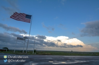 We gave up the chase and watched the storms retreat.