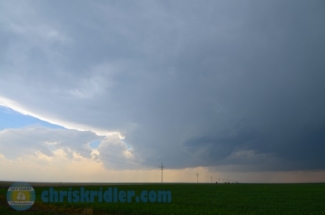 The storm bubbled and grew and tried to organize near Ness City, Kansas.