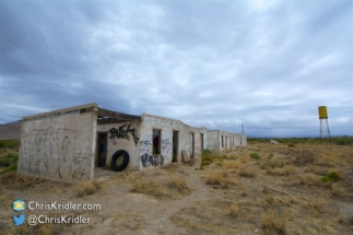 An abandoned hotel near the salt flats along Route 180 in Texas caught our eye.