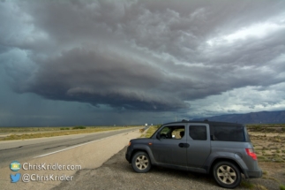 My Honda Element has a great viewing spot.