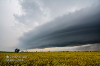 Another beautiful field with the shelf cloud.