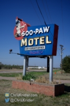 Love these old motel signs. This is in Trenton, Nebraska.