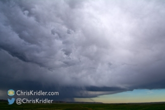 Fingers of hail are evident southeast of Scottsbluff.