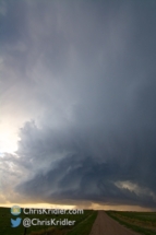 And then, north of Seibert, the storm got this "cruller" appearance as it spun.