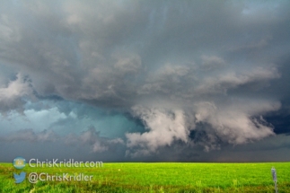 The green suggested a nice hail core.