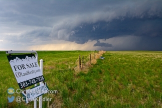 Now this is real estate I want to buy - in front of a tornado-warned storm!