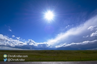 Looking west from near Genoa - more storms were forming.