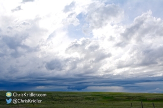 The storm to the west almost looked as if it were developing a wall cloud.