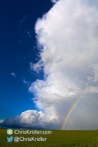 Intense color - sky, wheat and rainbow.