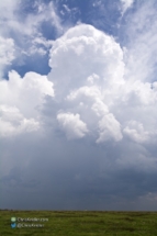 We headed east and eyed the towering cumulus clouds.