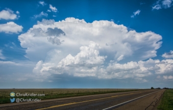 Ah, yes! We decided to go after this pretty storm to the northeast.