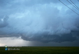 Rain and hail fell, lightning was intense, but the storm still teased us.