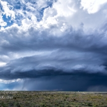 The storm, somewhere east of Roswell, formed a very nice shape.