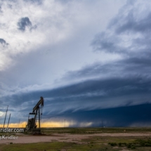 We headed north and west - still east of Roswell - and caught this nice storm.