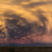 Here's a panorama of the storm, with my chase vehicle in the foreground.