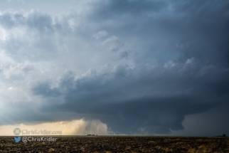 For much of the time, a multi-vortex tornado spun on the ground.