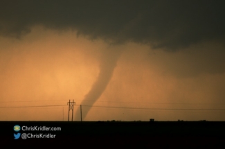 The tornado began to rope out - and Dodge City was spared the worst damage.