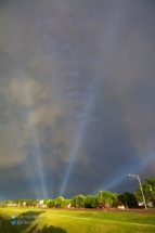 Then - anti-crepuscular rays, the best I've ever seen!