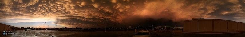 Here's a phone panorama of the whole sky over Dodge City.