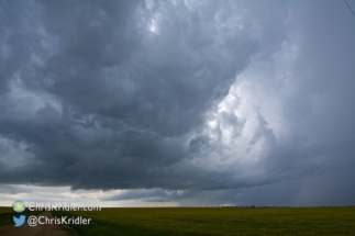 Then the wall cloud shrunk - but it was still a nice little storm.