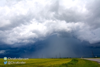 Here's another look at Storm No. 2 with its hail core lit by the sun.