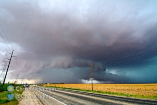 We stopped for a look at the advancing storm.