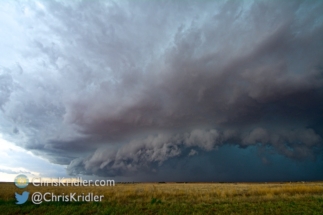 The tornado-warned beast had lots of hail.