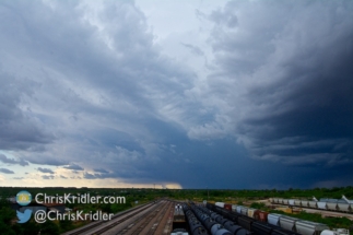 Here's a first look at Storm No. 2 over the Big Spring train yard.