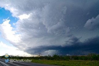 We got into some frustrating hills that obscured the storm.