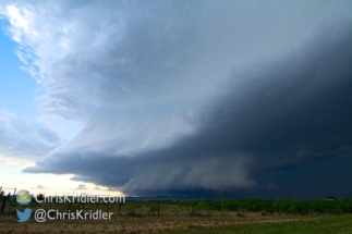 Another look at the beautiful striations and wall cloud.