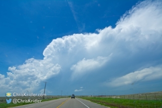 It was time to go - we drove toward the exploding cells at Canadian, Texas.